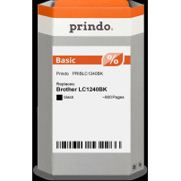 compatibile con Brother LC1240BK nero  Prindo Basic nero Cartuccia d'inchiostro