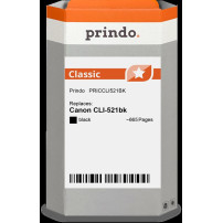 compatibile con Canon CLI-521bk nero (2933B001)  Prindo Classic nero Cartuccia d'inchiostro