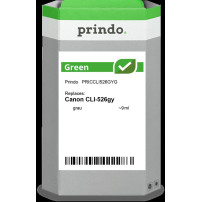 compatibile con Canon CLI-526gy Grigio (4544B001)  Prindo Green Grigio Cartuccia d'inchiostro