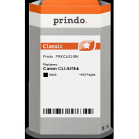 compatibile con Canon CLI-531bk nero (6118C001)  Prindo Classic nero Cartuccia d'inchiostro