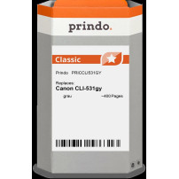 compatibile con Canon CLI-531gy Grigio (6122C001)  Prindo Classic Grigio Cartuccia d'inchiostro