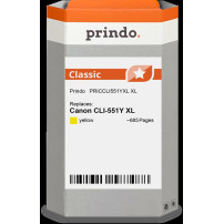 compatibile con Canon CLI-551Y XL giallo (6446B001)  Prindo Classic XL giallo Cartuccia d'inchiostro