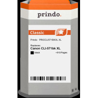 compatibile con Canon CLI-571bk XL nero (0331C001)  Prindo Classic XL nero Cartuccia d'inchiostro