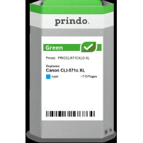 compatibile con Canon CLI-571c XL ciano (0332C001)  Prindo Green XL ciano Cartuccia d'inchiostro