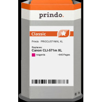 compatibile con Canon CLI-571m XL magenta (0333C001)  Prindo Classic XL magenta Cartuccia d'inchiostro