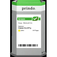 compatibile con Canon CLI-571y giallo (0388C001)  Prindo Green giallo Cartuccia d'inchiostro