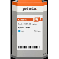 compatibile con Epson 24 XL ciano  Prindo Classic XL ciano Cartuccia d'inchiostro