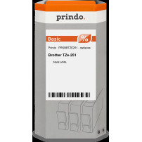 compatibile con Brother TZe-251  Prindo Basic Nastro Nero su bianco