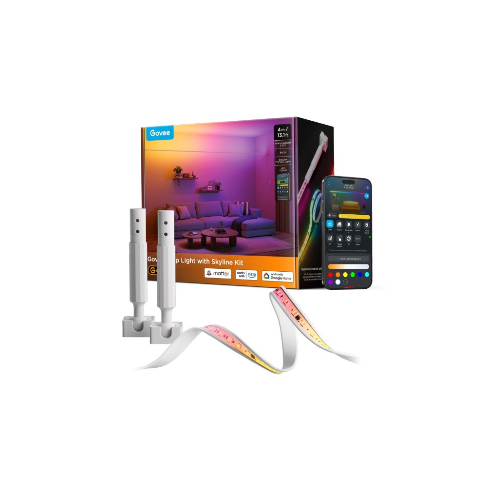 Govee Strip Light with Skyline Kit Kit di illuminazione intelligente Wi-Fi/Bluetooth