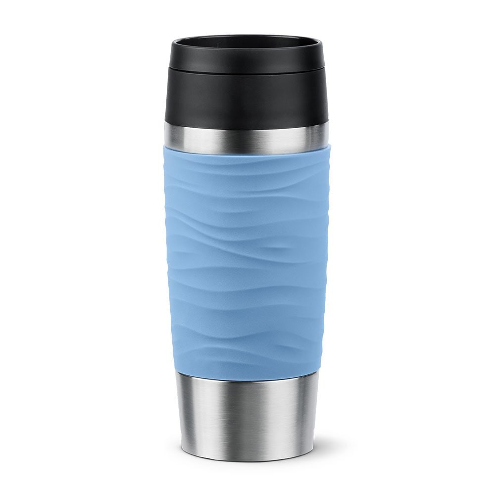 EMSA Travel Mug Waves 36 ml Blu, Acciaio inox