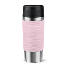 EMSA Travel Mug Waves 36 ml Rosa, Acciaio inox