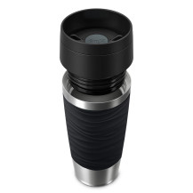EMSA Travel Mug Waves 36 ml Nero, Acciaio inox