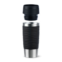 EMSA Travel Mug Waves 36 ml Nero, Acciaio inox