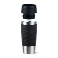 EMSA Travel Mug Waves 36 ml Nero, Acciaio inox