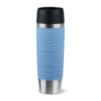 EMSA Travel Mug Waves Grande 500 ml Blu, Acciaio inox