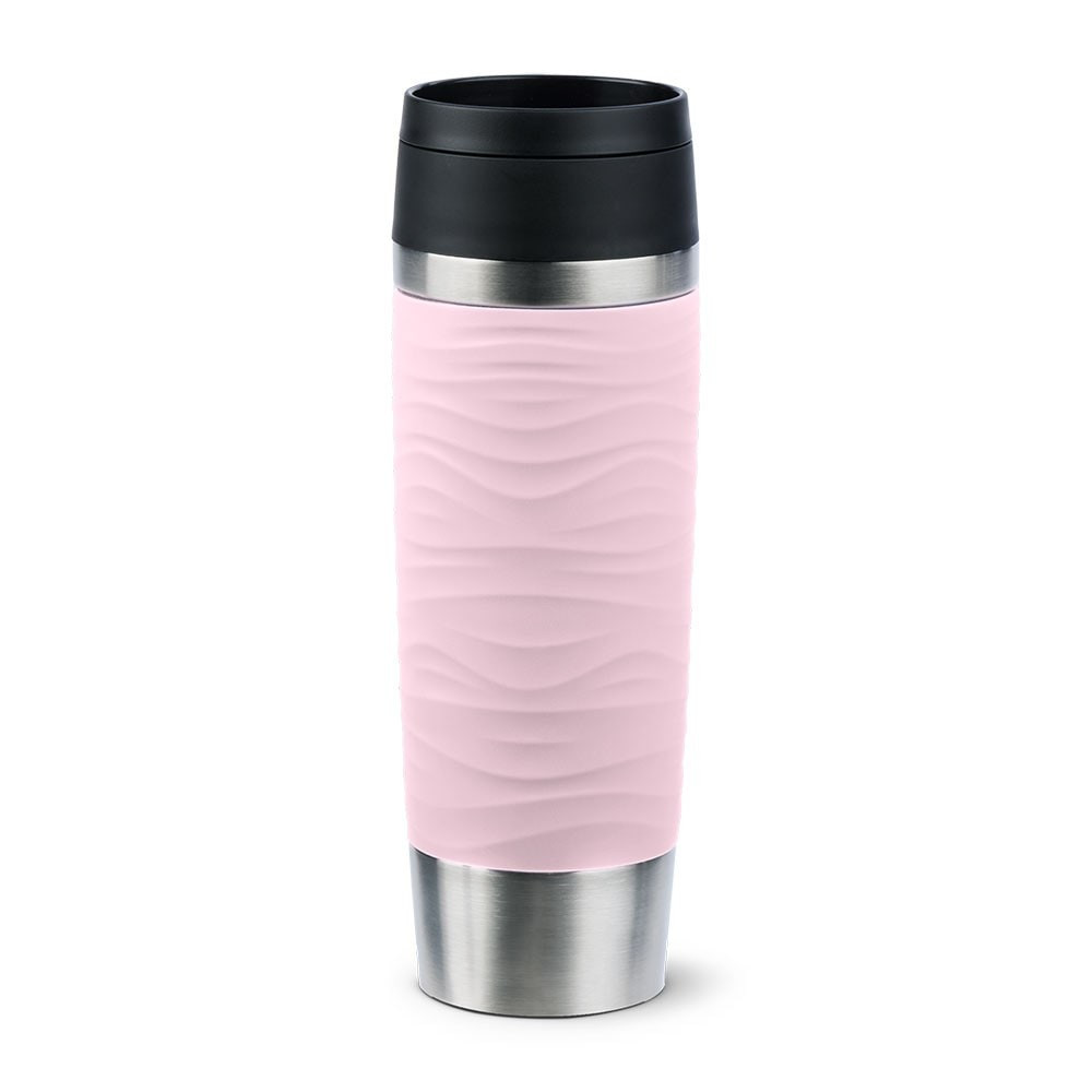 EMSA Travel Mug Waves Grande 500 ml Rosa, Acciaio inox