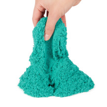 Kinetic Sand , Castle Case con 453 g di sabbia verde acqua, area di gioco multiuso e contenitore, giocattoli sensoriali per bamb