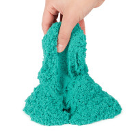 Kinetic Sand , Castle Case con 453 g di sabbia verde acqua, area di gioco multiuso e contenitore, giocattoli sensoriali per bamb