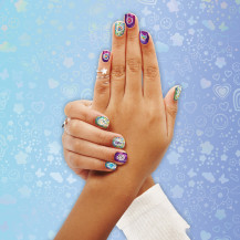 Cool Maker , GO GLAM, kit Unghie laminate con 6 fogli di lamine luccicanti e adesivi per unghie per 5 manicure fai da te, giocat