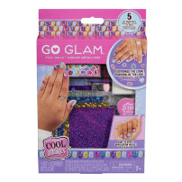 Cool Maker , GO GLAM, kit Unghie laminate con 6 fogli di lamine luccicanti e adesivi per unghie per 5 manicure fai da te, giocat