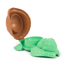 Kinetic Sand , Project Planet, Spiaggia delle tartarughe con 396 g di sabbia da gioco, attrezzi e formine, materiali sostenibili
