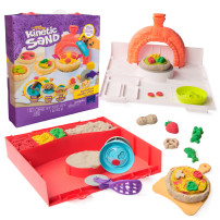 Kinetic Sand , Set di Gioco Squish Pizza, con 452 g di Sabbia e 5 Attrezzi, Giocattoli per Bambini e Bambine, 5+ Anni