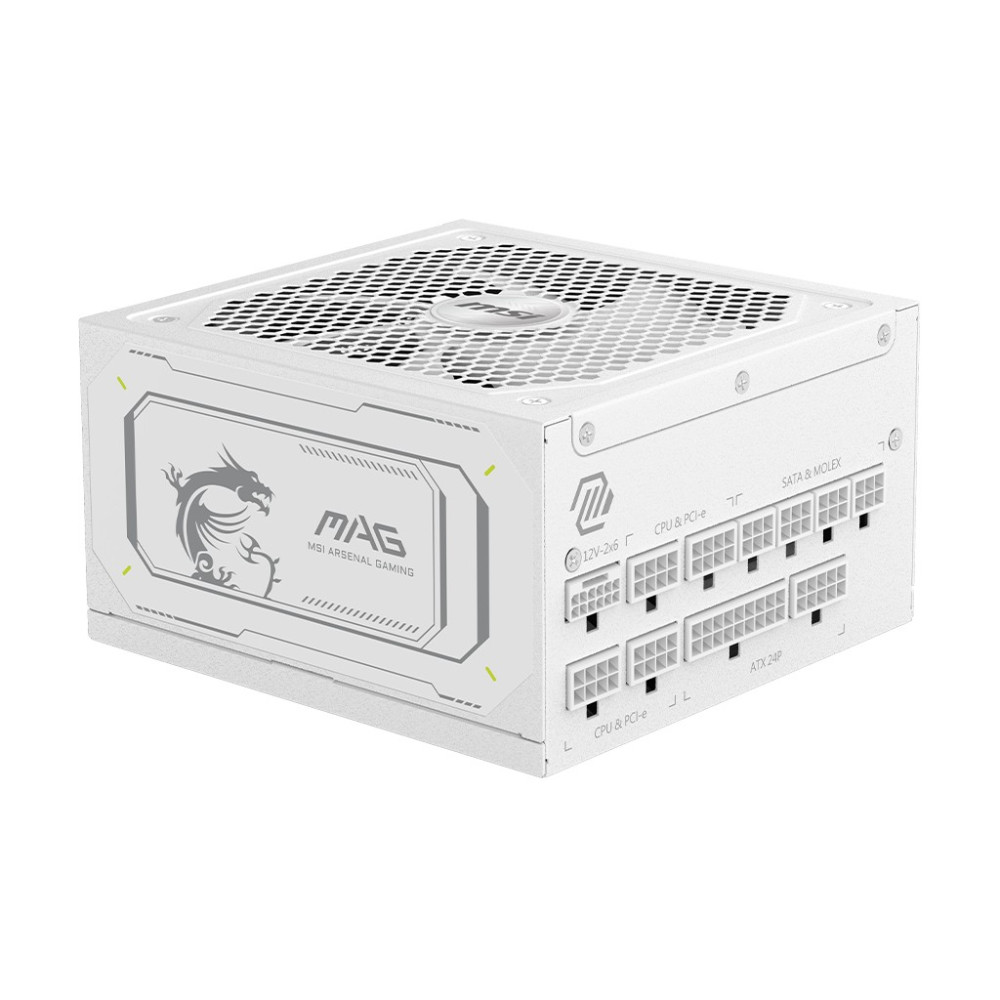 MSI MAG A1000GL PCIE5 WHITE alimentatore per computer 1000 W 24-pin ATX ATX Bianco