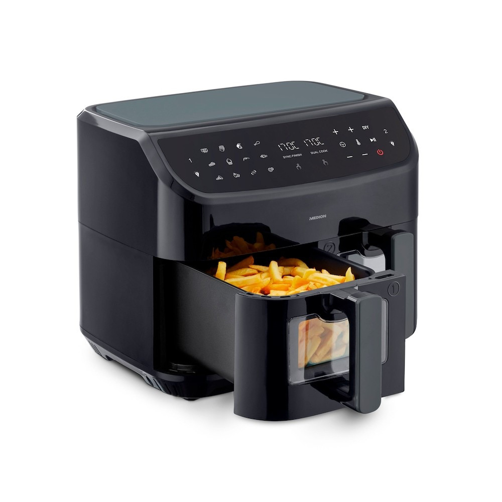 MEDION LIFE P20 Doppia 8,7 L 2600 W Friggitrice ad aria calda Nero