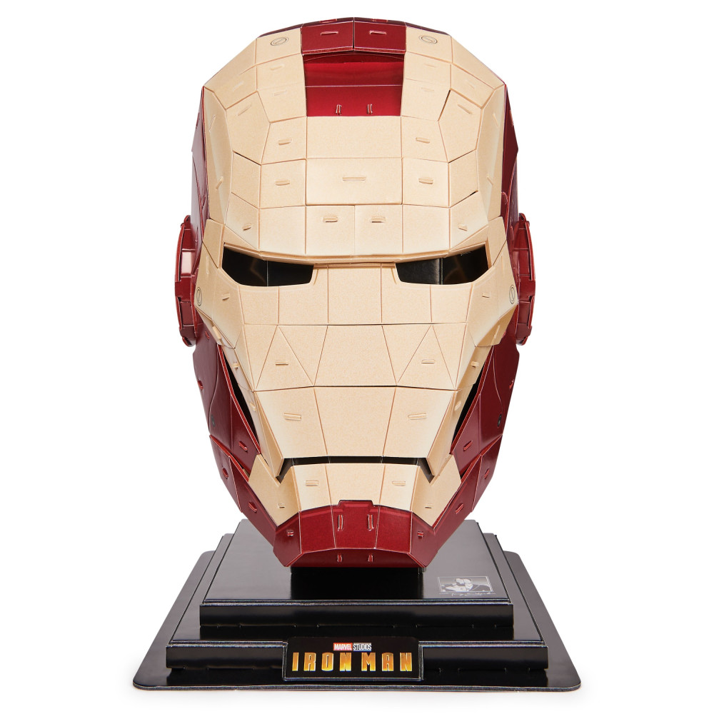 4D Build Kit di Modellismo 4D Marvel Iron Man - Puzzle 3D da 96 Pezzi Con Supporto, Elmo Decorativo da Tavolo per Adulti e Ragaz