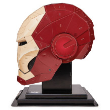 4D Build Kit di Modellismo 4D Marvel Iron Man - Puzzle 3D da 96 Pezzi Con Supporto, Elmo Decorativo da Tavolo per Adulti e Ragaz