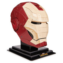 4D Build Kit di Modellismo 4D Marvel Iron Man - Puzzle 3D da 96 Pezzi Con Supporto, Elmo Decorativo da Tavolo per Adulti e Ragaz