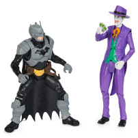DC Comics , Action Figure Batman Adventures, Batman vs Joker, 2 Action Figure Batman Alte 30 cm, Supereroe e Supernemico con 12 