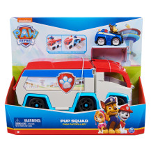 PAW Patrol , Pup Squad Patroller, Veicolo di Squadra, Veicolo Giocattolo con Auto Collezionabile di Chase, Giocattoli per Bambin