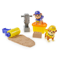 Rubble & Crew , set di action figure Rubble and Mix, con 85,05 g di Kinetic Sand Build-It e 2 giocattoli per costruzioni portati