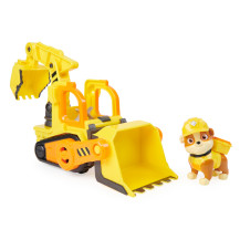Rubble & Crew , Veicolo da lavoro di Rubble, Bulldozer giocattolo con parti mobili e personaggio da collezione, giocattoli per b