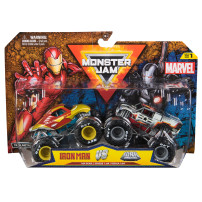 Monster Jam , Monster Truck die-cast ufficiali Marvel Iron Man Vs. War Machine, in scala 1:64, giocattoli per bambini e bambine 