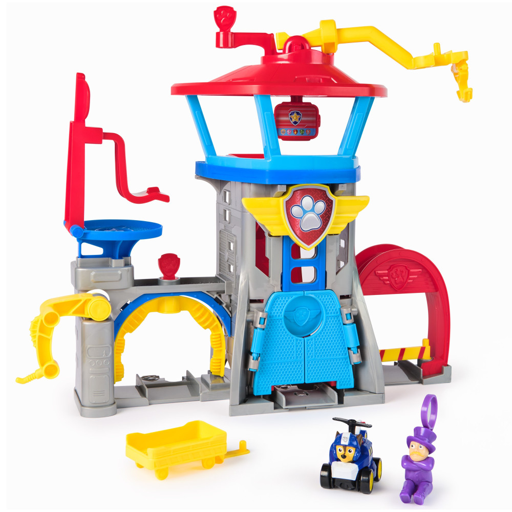 PAW Patrol Air Rescue, Set di gioco Pup Squad Aeroporto di Adventure Bay con Veicolo Giocattolo di Chase e Lanciatore di Veicoli