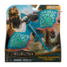 DreamWorks Dragons , How to Train Your Dragon, Astrid & Deadly Nadder, action figure del duo vichingo, giocattoli per bambini da