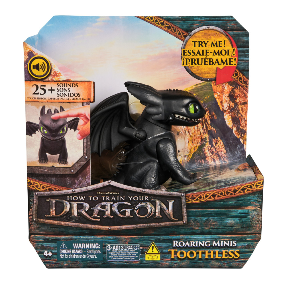 DreamWorks Dragons How to Train Your Dragon, Mini Sdentato Interattivo, Drago Interattivo con 25 suoni, Giocattoli per Bambini e