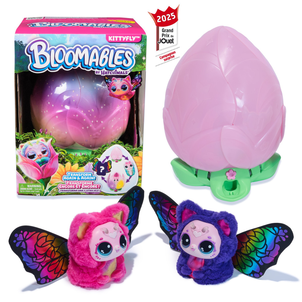 Hatchimals BLOOMABLES, Peluche Interattivo, Fiore che Sboccia e si Trasforma, Trasformazione Ripetibile, Oltre 100 Suoni e Reazi