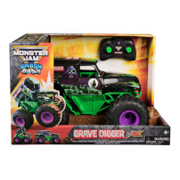 Monster Jam , Smash & Bash Grave Digger ufficiale, veicolo radiocomandato per interni ed esterni, veicolo Monster Truck riparabi