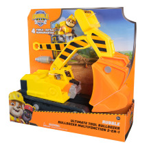 Rubble & Crew , Bulldozer di Rubble, con Attrezzi Rimovibili, Veicolo Giocattolo con Personaggio, Giocattoli di PAW Patrol per B