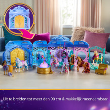 Unicorn Academy, Starglow Fountain & Stable Playset con Wildstar, luci e suoni, 24 accessori, bambole e unicorni giocattolo per 