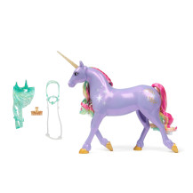 Unicorn Academy , Wildstar Power of Friendship con sella e briglia semitrasparenti, 28 cm, bambole e unicorni giocattolo per bam