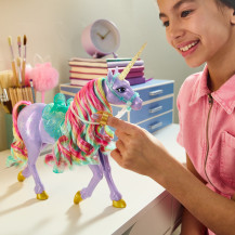 Unicorn Academy , Wildstar Power of Friendship con sella e briglia semitrasparenti, 28 cm, bambole e unicorni giocattolo per bam