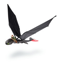 DreamWorks Dragons , How to Train Your Dragon, Sdentato radiocomandato volante con ali mobili e coda regolabile, draghi giocatto