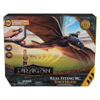 DreamWorks Dragons , How to Train Your Dragon, Sdentato radiocomandato volante con ali mobili e coda regolabile, draghi giocatto