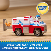 PAW Patrol : Search & Rescue, Camion di Salvataggio di Marshall con 2 Personaggi, Camion Giocattolo a Retrocarica, Giocattoli pe
