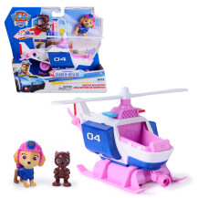 PAW Patrol : Search & Rescue, Elicottero di Salvataggio di Skye con 2 Personaggi, Elicottero Giocattolo a Retrocarica, Giocattol