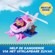 PAW Patrol : Search & Rescue, Elicottero di Salvataggio di Skye con 2 Personaggi, Elicottero Giocattolo a Retrocarica, Giocattol